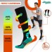 Medical Compression Socks, Unisex Compression Socks with Foot Massage Pad and Arch Support