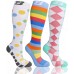 Plus size knee high wide calf  20-30 mmhg circulation breathable compression socks