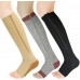3 Pairs Zipper Compression Socks Women with Open Toe Toeless Support Stockings Easy on Knee High Socks 3 Pairs Zipper Compression Socks Women with Open Toe Toeless Support Stockings Easy on Knee High Socks