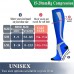 Mens Knee High Compression Socks,  Unisex Running Athletic Cycling - 15-20 mmHg Copper Compression Socks