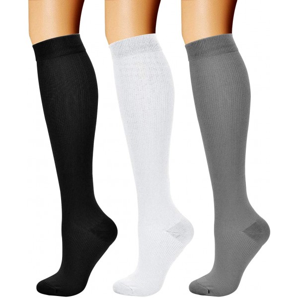 CHARMKING 3 Pairs Copper Compression Socks for Women & Men Circulation 15-20 mmHg is Best for All Day Wear Running Nurse CHARMKING 3 Pairs Copper Compression Socks for Women & Men Circulation 15-20 mmHg is Best for All Day Wear Running Nurse