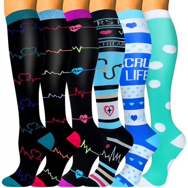 Nurses Socks, Support for Medical, Circulation, Nurses, Running, Travel Unisex Compression Socks