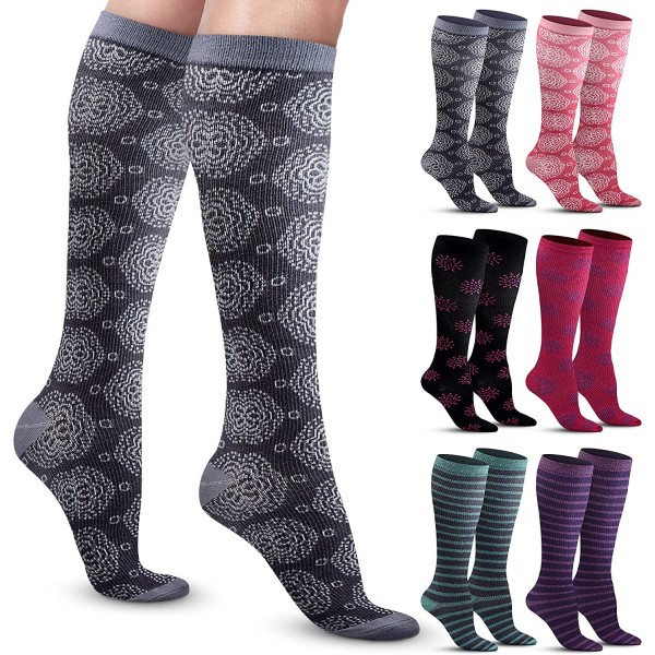 Pembrook Womens Compression Socks 6 Pack | 8-15 mmHg Graduated Support Compression Stockings for Women Pembrook Womens Compression Socks 6 Pack | 8-15 mmHg Graduated Support Compression Stockings for Women