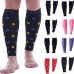 Doc Miller Calf Compression Sleeve Men Women- 20-30mmHg - Medical Grade Leg Compression Sleeve for Relief from Shin Splints, Varicose Vein & Calf Muscles Recovery - 1 Pair Large Black Blue Yellow Polka Dots Doc Miller Calf Compression Sleeve Men Women- 20-30mmHg - Medical Grade Leg Compression Sleeve for Relief from Shin Splints, Varicose Vein & Calf Muscles Recovery - 1 Pair Large Black Blue Yellow Polka Dots