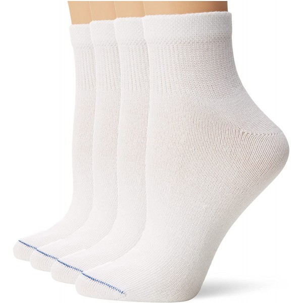 Dr. Scholl's Women's 4 Pack Diabetic and Circulatory Non Binding Ankle Socks, White, Shoe Size: 8-12 Dr. Scholl's Women's 4 Pack Diabetic and Circulatory Non Binding Ankle Socks, White, Shoe Size: 8-12