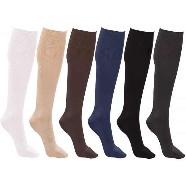 Women’s Trouser Socks, Opaque Stretchy Nylon Knee High, Many Colors, 6 or 12 Pairs Women’s Trouser Socks, Opaque Stretchy Nylon Knee High, Many Colors, 6 or 12 Pairs