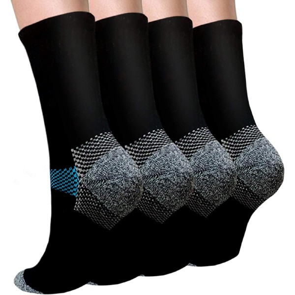 Compression Socks for Women & Men Circulation - Plantar Fasciitis Anti-Blister Crew Socks Support for Athletic Running Compression Socks for Women & Men Circulation - Plantar Fasciitis Anti-Blister Crew Socks Support for Athletic Running