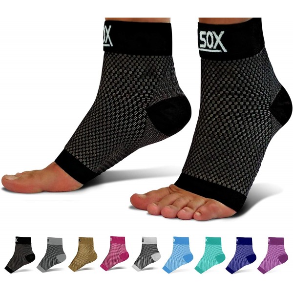 SB SOX Plantar Fasciitis Compression Socks for Women & Men (1 Pair) - Ankle Socks for Plantar Fasciitis Relief, Arch Support, and Foot/Heel Pain for Everyday Use (Black, Medium) SB SOX Plantar Fasciitis Compression Socks for Women & Men (1 Pair) - Ankle Socks for Plantar Fasciitis Relief, Arch Support, and Foot/Heel Pain for Everyday Use (Black, Medium)